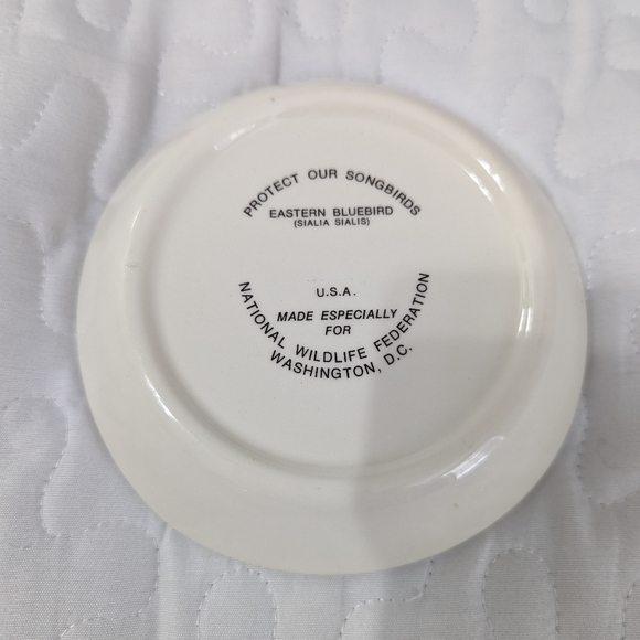 REDUCED TO SELL! National Wildlife snack plates, "Protect Our Songbirds" - Picture 8 of 9